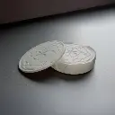 Coaster Set with Mandala Design grooved in with Coaster Holder Size 4 inches for Dining Areas or Office Spaces (Round Shape, Pack of 6)